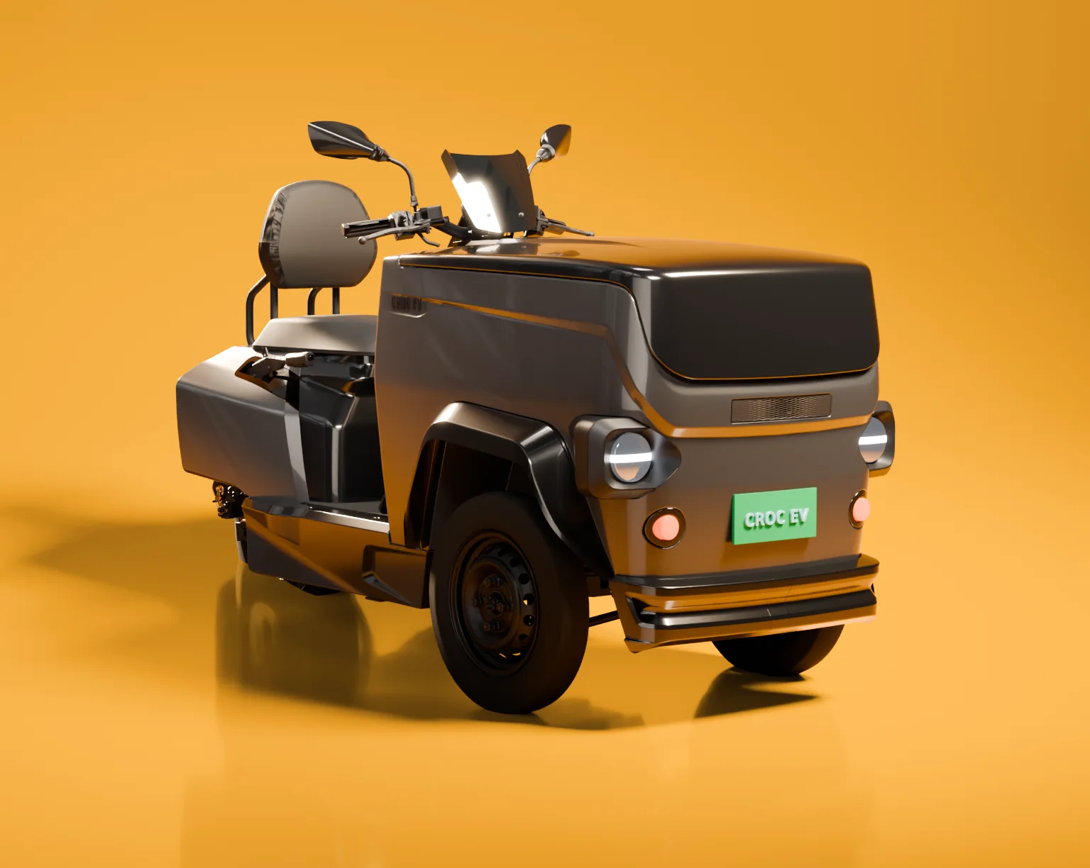 CROC EV in Deccan Gray, front view
