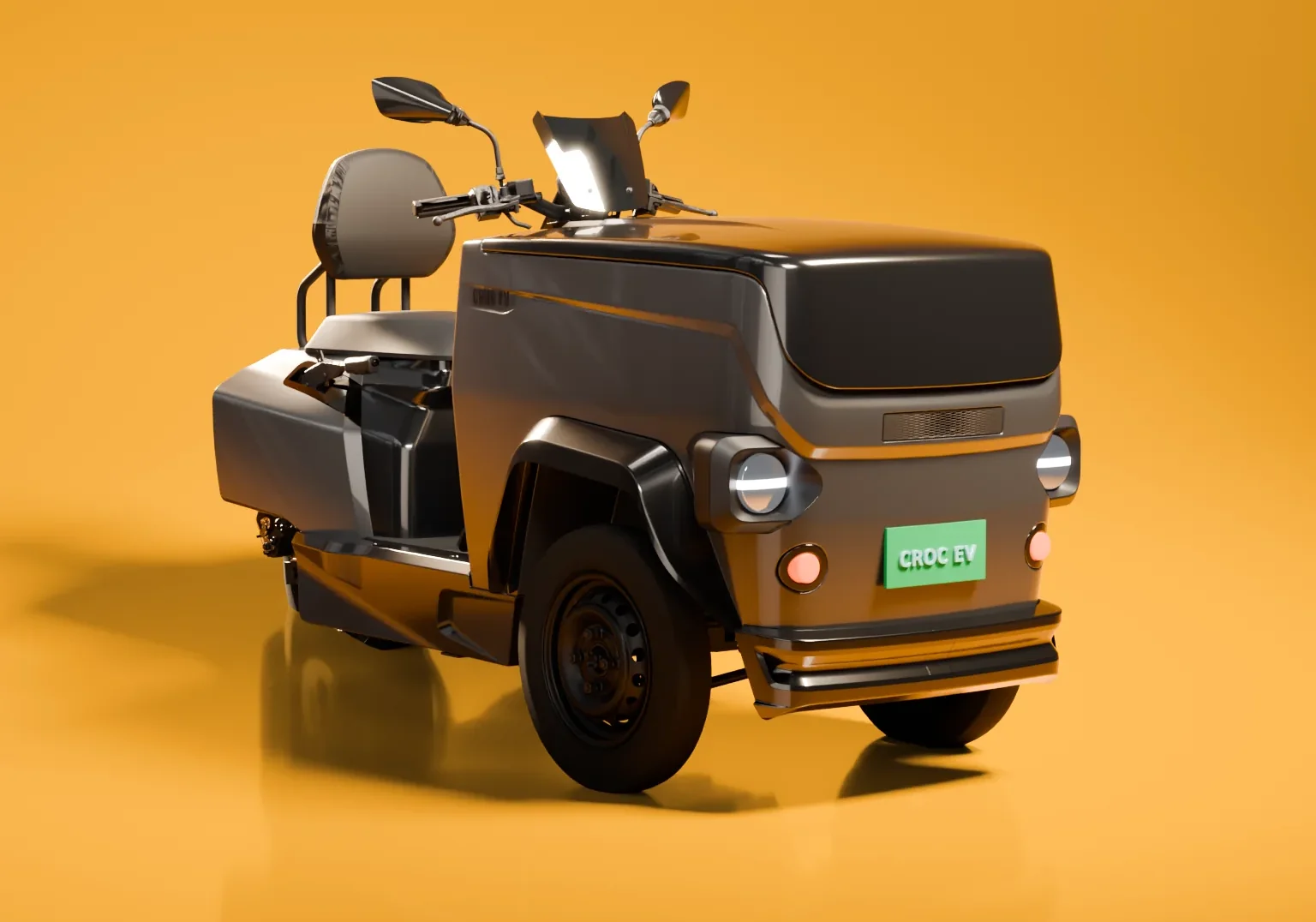 CROC EV in Deccan Gray, three-quarter front view