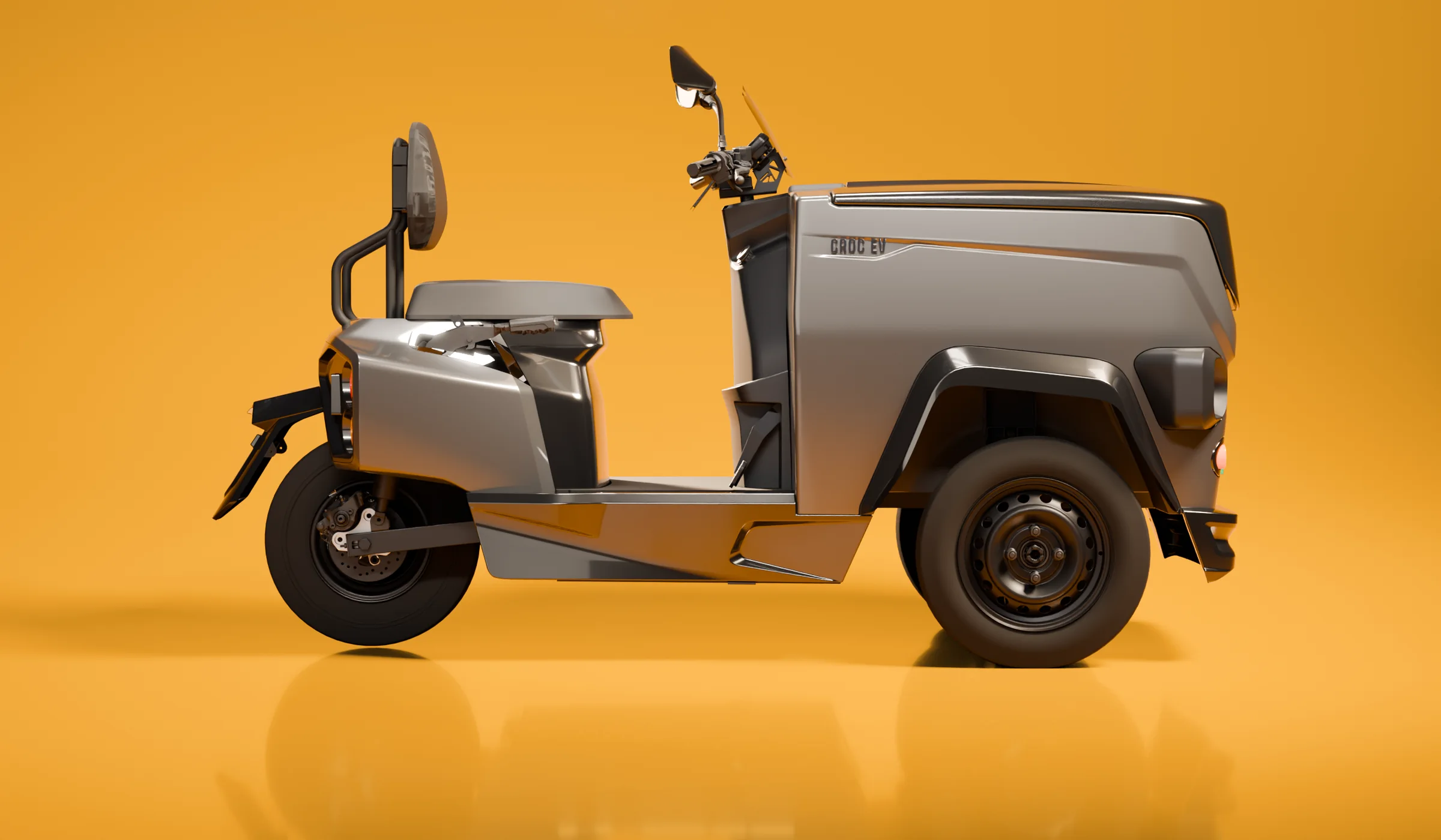 CROC EV in Deccan Gray, side view