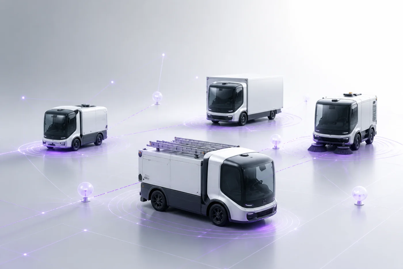 Future connected work vehicles illustration